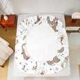 thumbnail image 5 of Homewish Cute Otter 4 Pieces Queen Sheet Sets for Children Teenagers,Stars Print Ultra Soft Flat Sheet,Cartoon Animal Koi Fish Queen Fitted Sheet,Super Cozy Room Decor, 5 of 7