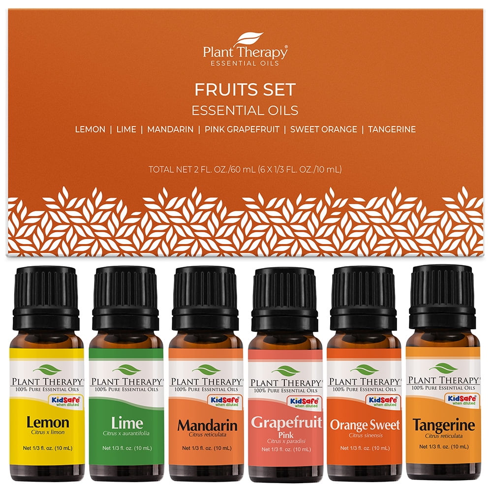 Plant Therapy Essential Oils Fruits Set 100 Pure, Undiluted, 6 x 10 mL