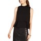 thumbnail image 1 of Nine West Blusa con cuello en capas para mujer, negro, mediano, 1 of 1