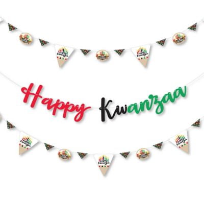 Happy Kwanzaa African Heritage Holiday Party Letter Banner