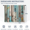 thumbnail image 3 of Wooden Barn Door Kitchen Curtains: Farmhouse Vintage Plank Striped Short Cafe Curtains Decor for Living Room Tier Curtains for Bathroom Rod Pocket Window Drapes 36 Inch Length 2 Panels Set, 3 of 5