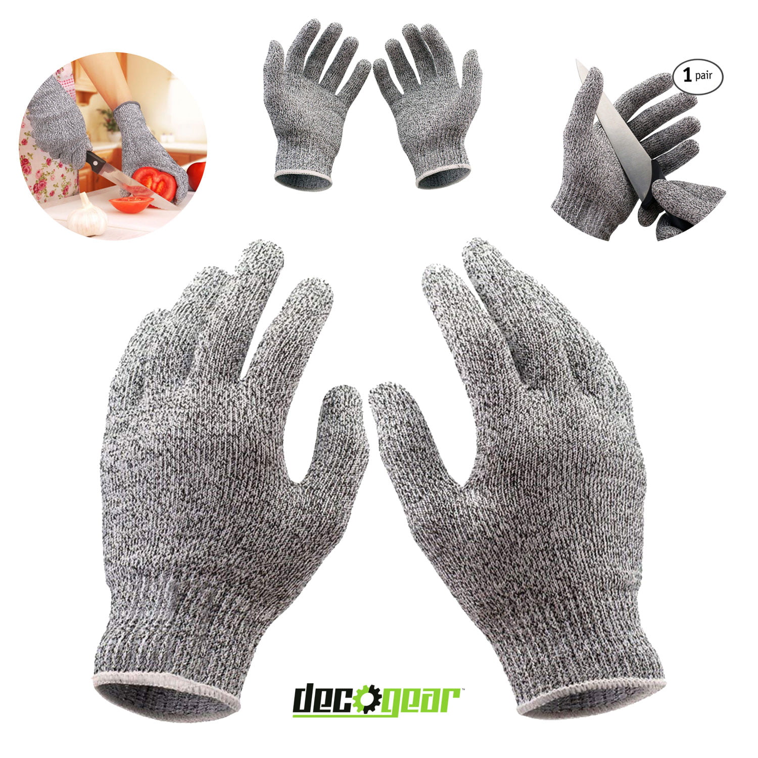 G & F 57100XL CUTShield Classic level 5 Lightweight Cut Resistant Gloves for Kitchen,Food Grade Cut Resistant Gloves XLarge.