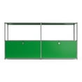 thumbnail image 5 of 2 Tier Metal Storage Cabinets with 2 Doors,Metal Locker Modern Steel Storage Cabinet for Garage Home Office 60"L x 14.8"W x 29"H Green, 5 of 7