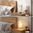 thumbnail image 4 of Ginkgo Table Lamp for Bedroom - Inline Control, Small Bedside Lamp with 3000K A15 LED Blub, Easy Assembly (Ginkgo White Shade, 9" Inline Control), 4 of 6