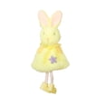 thumbnail image 2 of Decoración colgante de peluche de conejo de Pascua | Tela suave Amarillo Rosa Blanco | Adorno colgante de liebre de Pascua de 7 pulgadas | Regalo de decoración para fiesta de festival con cuerda, 2 of 6
