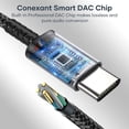 thumbnail image 3 of Adaptador USB C a conector para auriculares de 3,5 mm, adaptador de conector de audio USB tipo C con DAC, auriculares de audio digital tipo C a audio compatibles con Ga, 3 of 5