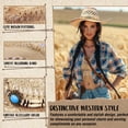 thumbnail image 3 of Sombrero vaquero MONGKIRIN Straw Western Cowgirl, tamaño 55-58 cm, color beige, 3 of 6