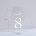 thumbnail image 4 of UNIQOOO Clear Arch Acrylic Table Sign for Wedding, Blank for DIY, Calligraphy Numbers Signages, Pack of 20, 5x7 Inches, 1/8 inches thick, 4 of 9