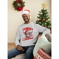 thumbnail image 2 of Cowboy Christmas Bull Holiday Men's Sweatshirt, 2 of 4