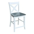 thumbnail image 7 of Solid Wood White/Heather Gray Vineyard Counter Height Stool by International Concepts, 7 of 7