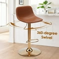 thumbnail image 3 of STARY Adjustable Bar Stools Set of 2, Modern Swivel Bar Stools, Bar Height Stools with Back Support, Pu Leather Bar Stool for Kitchen Island Counter, 3 of 7