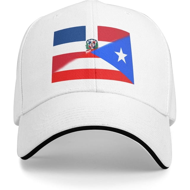 Puerto Rico Dominican Republic Flag Baseball Cap for Men Women