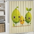 thumbnail image 6 of Awypu Shower Curtain Set Waterproof Bathroom Curtain with Beautiful Design and Various Sizes White, 6 of 7