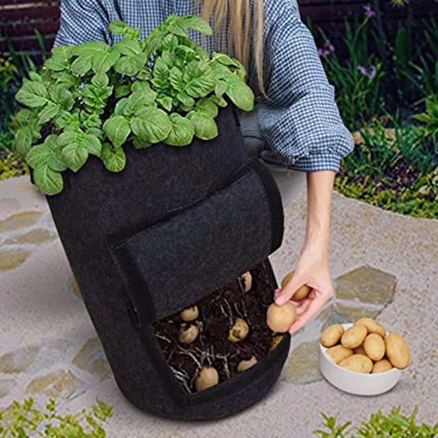 2 bolsas para plantar patatas, bolsa para plantas de 10 galones, bolsa para plantar, saco para patatas