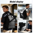 thumbnail image 6 of SYCNB Rolltop Backpack for Men & Women, Waterproof Travel Backpack with computer compartment, 24L/27L Expandable Capacity Daypack for Work College Trip, Black, 6 of 6