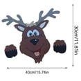 thumbnail image 5 of Christmas Santa Claus Fence Peeker Decoration, Reindeer Peeking Garden Yard Art Xmas Home Patio DIY Holiday Decor Outdoor Cute Garden Fence Sign Ornament, 5 of 5