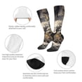 thumbnail image 3 of Pofeuu Graceful Snow Leopard Print Stockings, Adult Running Hiking Socks for Youth and Adult, 3 of 6