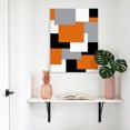 thumbnail image 4 of Canvas Wall Art, Orange Black Grey Framed Canvas Prints for Bathroom Hallway, Middle Century Irregular Geo Abstract Art Small Gallery Wrapped Wall Decor for Home Office, Gifts, 8"x10" Ship Next Day, 4 of 9