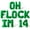 Green, variant on Letter Balloons - OH FLOCK IM 14 16" Inch Alphabet Letters Foil Mylar Balloon 14th Birthday Party Banner (Green)