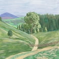 thumbnail image 2 of Wang, Melissa 12x12 White Modern Wood Framed Museum Art Print Titled - Hill Lines I, 2 of 4