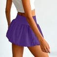 thumbnail image 4 of GEWSEY Women's Bubble Skirt Elastic High Waisted Puffy Skorts Shorts Y2k Skirts with Shorts Underneath (Purple, S), 4 of 9