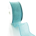 thumbnail image 2 of 2.5" Wired Burlap Ribbon Seaside Blue 25 Yards, 2 of 3