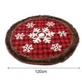 thumbnail image 5 of Christmas Tree Skirt , Snowflake Pattern Burlap Buffalo Plaid Tree Skirt Large Christmas Tree Skirt 48 Inch, 5 of 8