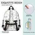 thumbnail image 5 of Football and Tennisball White Pattern Cute School Backpack Bag for School with Padded Back and Adjustable Shoulder Straps 15.25"x11.5"x5.25", 5 of 5