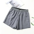 thumbnail image 4 of Fashion YLSDY Mens Casual Shorts Solid Workout Athletic Short Pants Elastic Waist Lightweight Breathable Comfy Hiking Shorts Gray M, 4 of 7