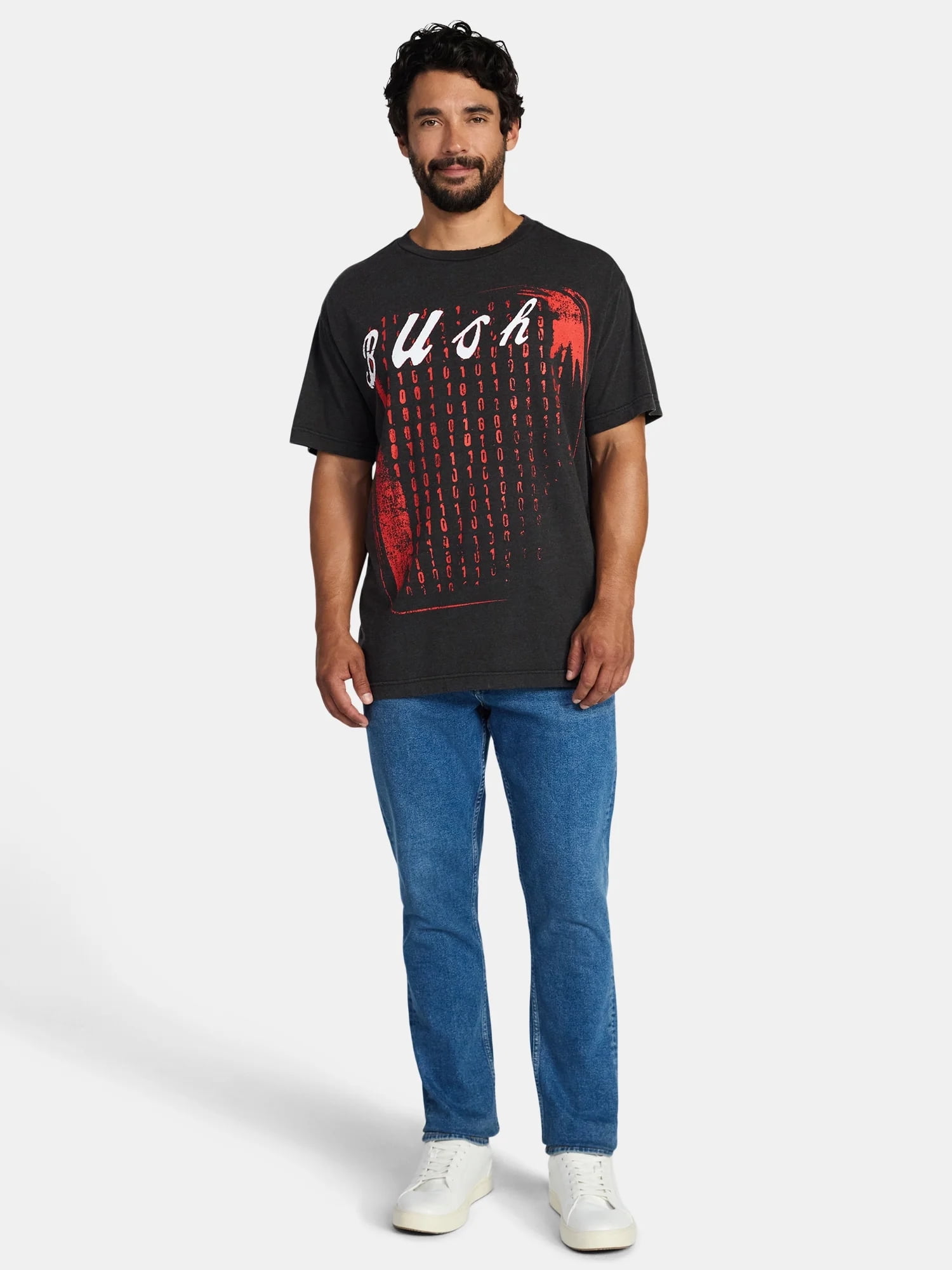 Bush Men's and Big Men's Boxy Fit Graphic Band Tee Shirt, Sizes XS-5XL