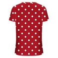thumbnail image 4 of ZQGJB Polka Dot Shirts for Women Summer Short Sleeve Casual V Neck Graphic Tunic Blouse Loose Fit Oversized Baggy Pullover Tops Red XXL, 4 of 5