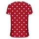 thumbnail image 4 of ICHUANYI Clearance Women's V-neck Print T-shirt Fashion And Comfortable Women's Short Sleeve Top(Red, XXL) ICHUANYI WER2023080707936, 4 of 5