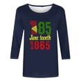 thumbnail image 4 of YanHoo T-Shirts à Manches 3/4 pour Femmes, T-Shirts Graphiques à Manches 3/4, Col Rond, Coupe Ample, Pull Habillé pour Fête, Soldes, 4 of 5