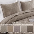 thumbnail image 4 of Exclusivo Mezcla Oversized King Quilt Bedding Set, Lightweight Vintage California Cal King Size Quilts with Pillow Shams, Soft Bedspreads Coverlets for All Seasons (112"x104", Taupe), 4 of 7
