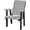 Black, Light Gray, variant on DutchCrafters Modern Horizontal Slat High Back Poly Outdoor Patio Chair