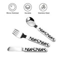 thumbnail image 3 of Daiia Cute Panda (3) for Stainless Steel Kids Silverware Set - Children’s Utensil Set - Children's Knife, Fork And Spoon Set - Metal Kids Cutlery Set, 3 of 8