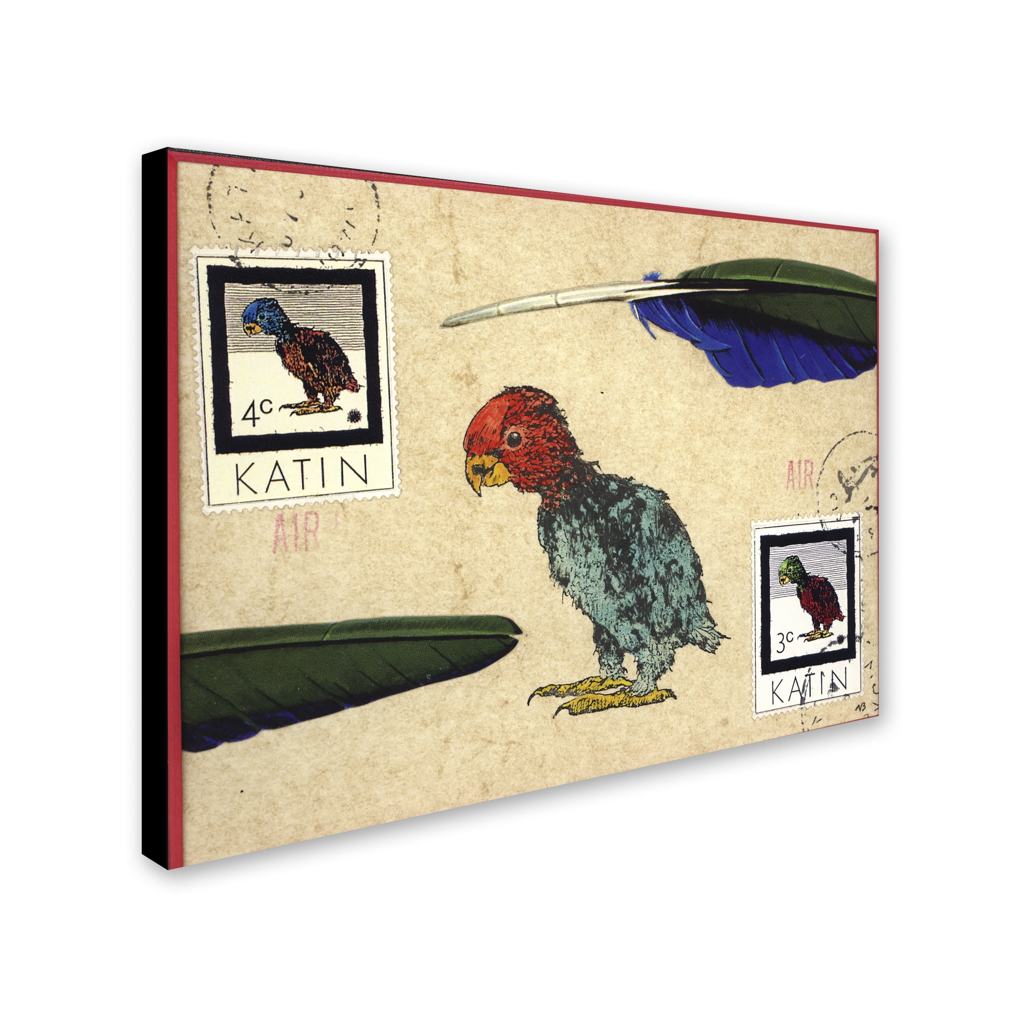 Trademark Fine Art 'Katin Parrot' Canvas Art by Nick Bantock