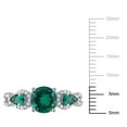 thumbnail image 2 of Everly Women's Created Emerald Sterling Silver Engagement Ring, 2 of 6