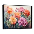 thumbnail image 2 of Designart "Peach Green Cactus Representation Colorfuled Acrylic IV" Floral Floater Framed Wall Art Living Room, 2 of 7