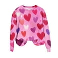 thumbnail image 2 of YTCAMLO Love Heart Pattern Oversized Sweatshirt for Women Trendy Loose Fitness Long Sleeve Shirts Valentines Gift Comfy Crew Neck Pullover Tops, 2 of 5