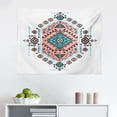 thumbnail image 1 of Tribal Tapestry, Paisley Patterns in Native in Mixed Pattern Floral Design, Fabric Wall Hanging Decor for Bedroom Living Room Dorm, 2 Sizes, Cream Aqua and Coral, by Ambesonne, 1 of 1