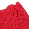 thumbnail image 6 of 1 Pcs Red Lace Table Runner Vintage Hand Knitted Floral Table Runner Tasseled Edge Floral Table Cloth for Engagement Wedding Party Decor, 6 of 14