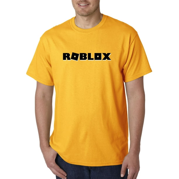 New Way New Way 1168 Unisex T Shirt Roblox Block Logo Game Accent Large Gold Walmart Com Walmart Com - roblox game logo size