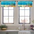 thumbnail image 3 of LALILO Kitchen Curtain Valance Underwater Scene Showing Reef Rod Pocket Window Curtain 52"x 18" Set of 2, 3 of 5