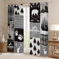thumbnail image 2 of Homewish Safari Deer Curtains Pack of 2 (42x84 Each),Rustic Farmhouse Cabin Curtains Blackout,Cute Bear Paws Bedroom Curtains For Teens Girls,Super Cozy Room Decor, 2 of 6