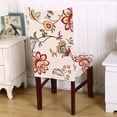 thumbnail image 3 of Set of 4 x Stretchable Dining Chair Covers, Spandex Chair Seat Protector Slipcovers for Holiday Banquet, Home Party, Hotel, Wedding Ceremony (Style 34, Floral), 3 of 6