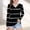 Black, variant on Rvasteizo Fall Winter Girls Base Layer Tops V-Neck Stripe Long Sleeve Pullover ,5 T