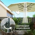 thumbnail image 6 of Outsunny 15ft Extra Large Patio Umbrella with Solar Lights, Aluminum UPF50+ Double-Sided Outdoor Table Umbrella for Backyard Deck Pool, Cream White, 6 of 8