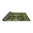 thumbnail image 2 of Ahgly Company Indoor Round Oriental Turquoise Blue Industrial Area Rugs, 7' Round, 2 of 4