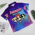 thumbnail image 4 of The Powerpuff Girls Casual Short Sleeve Shirt Lapel Collar Shirt Summer Beach Shirt 7XL, 4 of 8